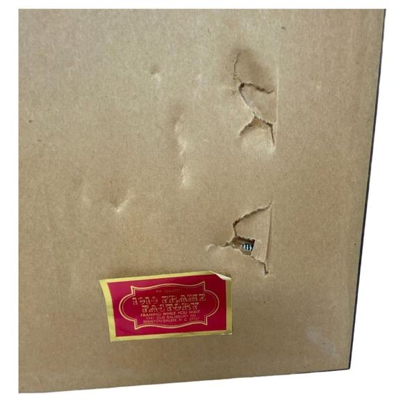 1977 Four Seasons Cross-Stitch Church Barn Trees Professional Framed - Picture 8 of 9